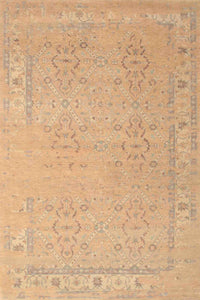 Machine Washable Traditional Sand Brown Rug, wshtr1357