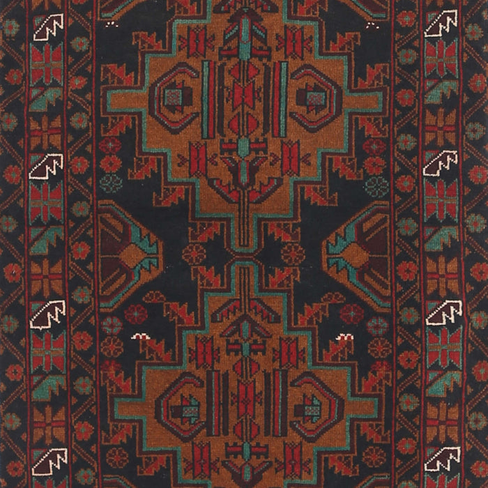 Machine Washable Traditional Dark Brown Rug, wshtr1359