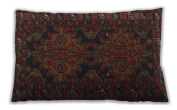 Traditional Classic Rectangular Dark Brown Lumbar Throw Pillow, 13 inch by 19 inch, lbtr1359