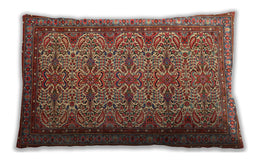 Traditional Classic Rectangular Tomato Red Lumbar Throw Pillow, 13 inch by 19 inch, lbtr1360