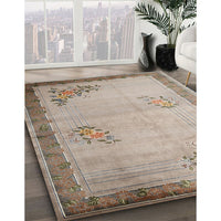 Traditional Dark Almond Brown Oriental Rug, tr1363