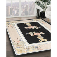 Traditional Black Oriental Rug, tr1365