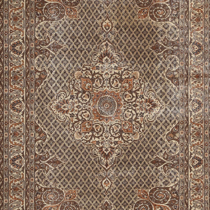 Machine Washable Traditional Camel Brown Rug, wshtr1366