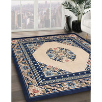 Traditional Dark Slate Blue Persian Rug, tr1367