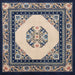 Square Traditional Dark Slate Blue Persian Rug, tr1367