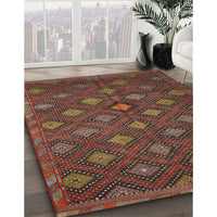 Traditional Saffron Red Persian Rug, tr1368