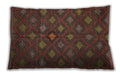 Traditional Classic Rectangular Saffron Red Lumbar Throw Pillow, 13 inch by 19 inch, lbtr1368