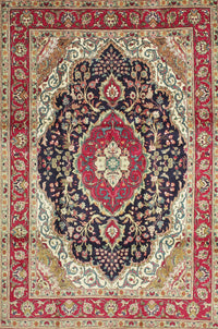 Machine Washable Traditional Brown Red Rug, wshtr136