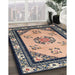 Traditional Black Oriental Rug in Family Room, tr1371