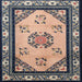 Square Traditional Black Oriental Rug, tr1371