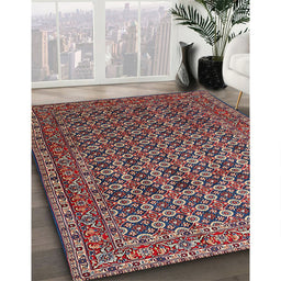 Traditional Camel Brown Persian Rug in Family Room, tr1375