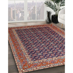 Traditional Camel Brown Persian Rug in Family Room, tr1376