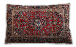 Traditional Classic Rectangular Saffron Red Lumbar Throw Pillow, 13 inch by 19 inch, lbtr1380
