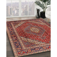 Traditional Orange Salmon Pink Persian Rug, tr1381