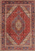 Traditional Orange Salmon Pink Persian Rug, tr1381