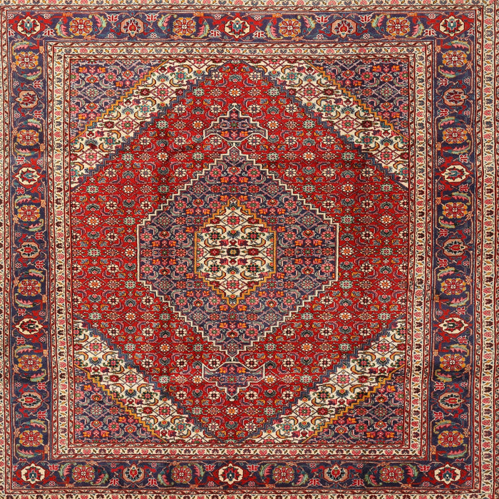 Square Traditional Orange Salmon Pink Persian Rug, tr1381