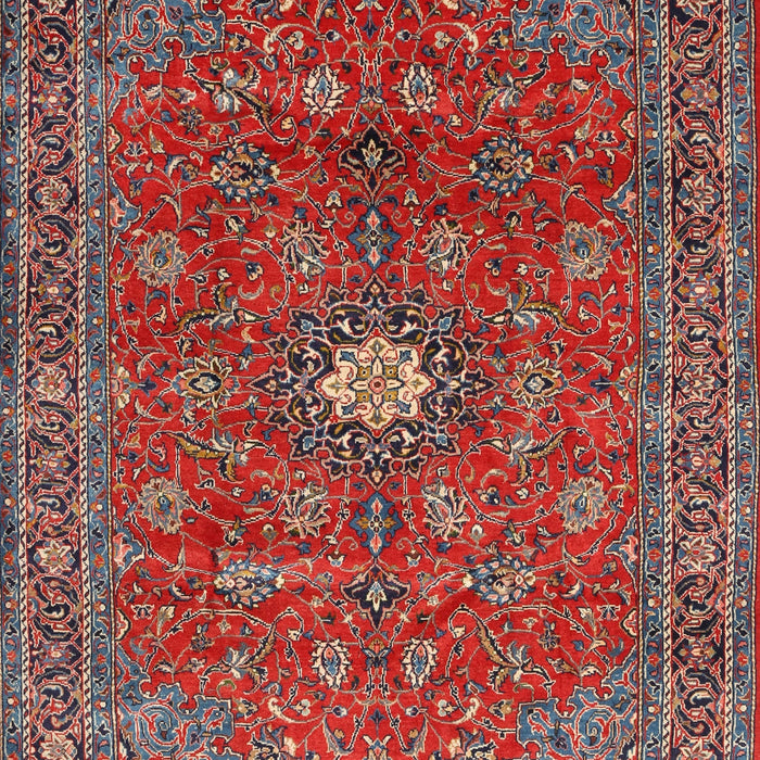 Machine Washable Traditional Tomato Red Rug, wshtr1382