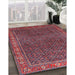 Traditional Rose Purple Persian Rug in Family Room, tr1384