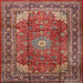 Square Traditional Orange Salmon Pink Persian Rug, tr1385