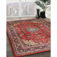 Traditional Orange Salmon Pink Persian Rug, tr1385