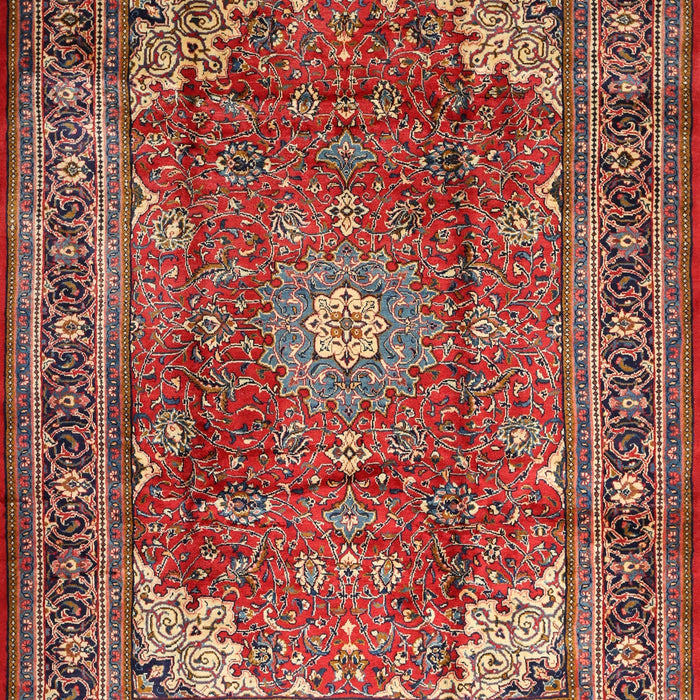 Machine Washable Traditional Orange Salmon Pink Rug, wshtr1385