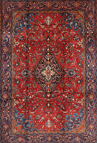 Machine Washable Traditional Cranberry Red Rug, wshtr1386