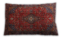 Traditional Classic Rectangular Cranberry Red Lumbar Throw Pillow, 13 inch by 19 inch, lbtr1386