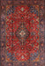 Traditional Cranberry Red Medallion Rug, tr1386