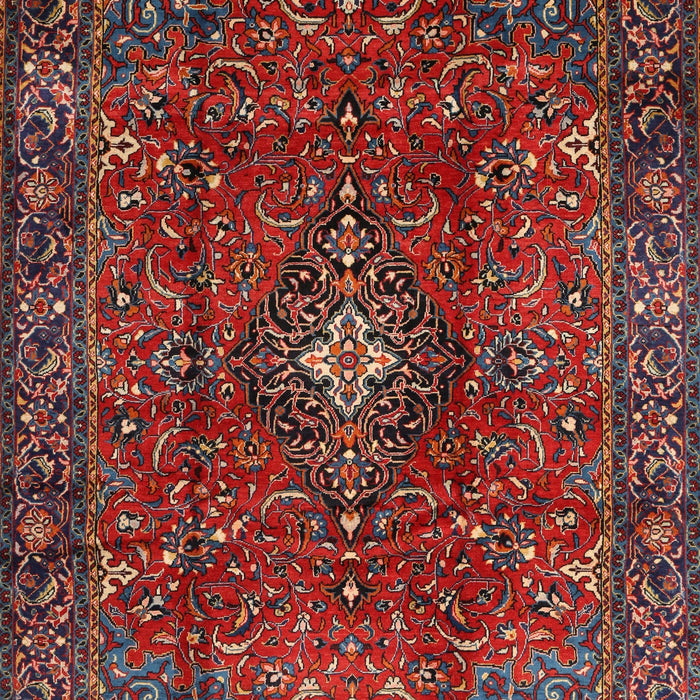 Traditional Cranberry Red Medallion Rug, tr1386