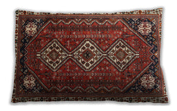 Traditional Classic Rectangular Crimson Red Lumbar Throw Pillow, 13 inch by 19 inch, lbtr1387
