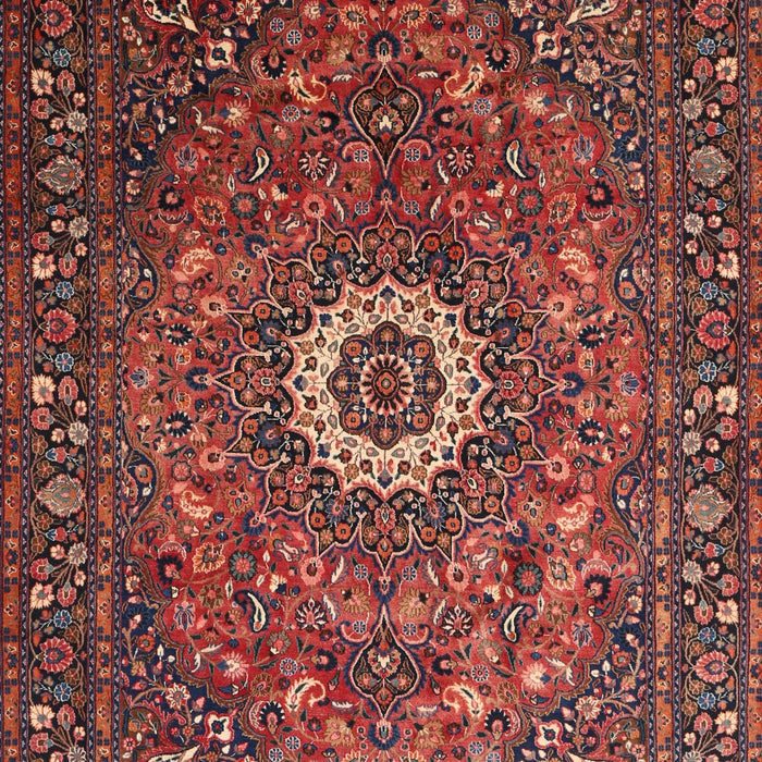 Machine Washable Traditional Rust Pink Rug, wshtr1388