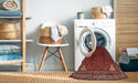 Machine Washable Traditional Sienna Brown Rug in a Washing Machine, wshtr1389