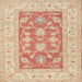 Square Traditional Brown Oriental Rug, tr1390