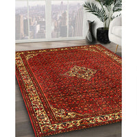Traditional Mahogany Brown Persian Rug, tr1391