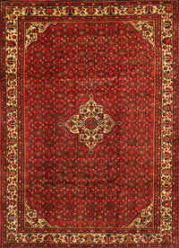 Machine Washable Traditional Mahogany Brown Rug, wshtr1391