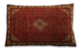 Traditional Classic Rectangular Mahogany Brown Lumbar Throw Pillow, 13 inch by 19 inch, lbtr1391