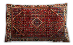 Traditional Classic Rectangular Tomato Red Lumbar Throw Pillow, 13 inch by 19 inch, lbtr1392