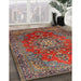 Machine Washable Traditional Dark Almond Brown Rug in a Family Room, wshtr1393