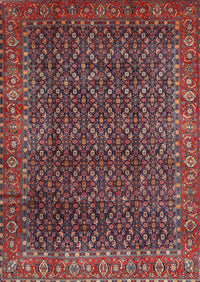 Machine Washable Traditional Saffron Red Rug, wshtr1394