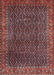 Machine Washable Traditional Saffron Red Rug, wshtr1394