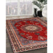 Traditional Orange Salmon Pink Persian Rug in Family Room, tr1395