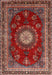 Traditional Orange Salmon Pink Persian Rug, tr1395