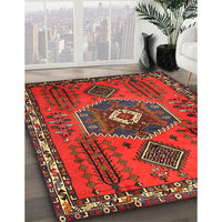 Traditional Sienna Brown Persian Rug, tr1396