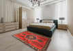 Machine Washable Traditional Sienna Brown Rug in a Bedroom, wshtr1396