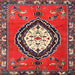 Square Traditional Red Medallion Rug, tr1397