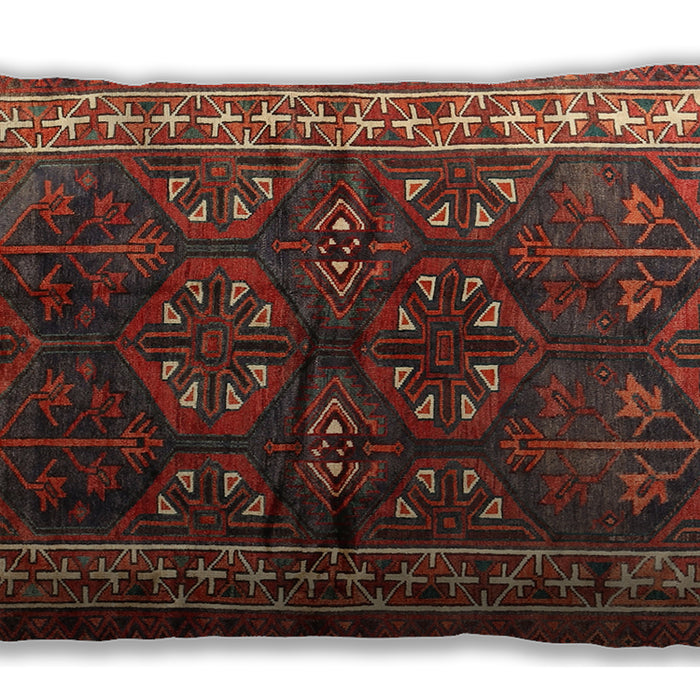 Traditional Classic Rectangular Tomato Red Lumbar Throw Pillow, 13 inch by 19 inch, lbtr1399