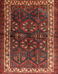 Machine Washable Traditional Tomato Red Rug, wshtr1399