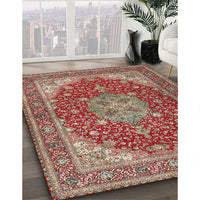 Traditional Camel Brown Medallion Rug, tr13