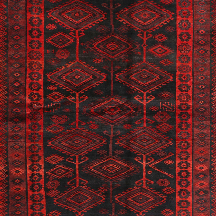 Machine Washable Traditional Night Red Rug, wshtr1400