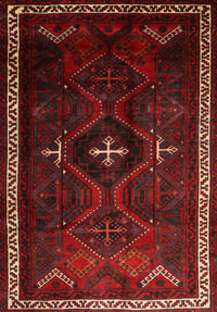 Machine Washable Traditional Tomato Red Rug, wshtr1402